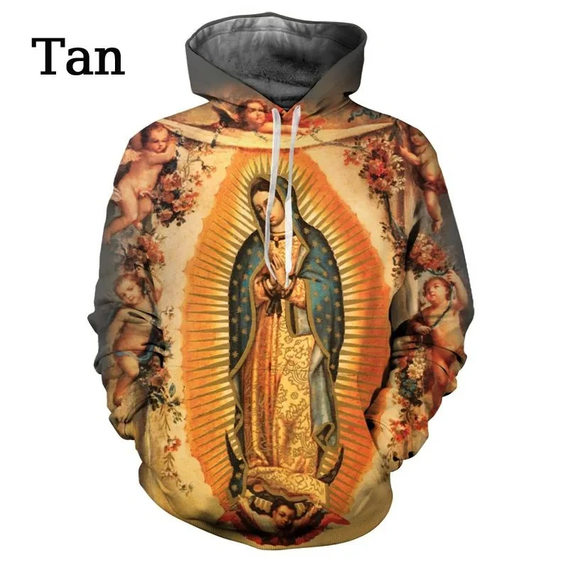 

Our Lady of Guadalupe 3d printed graphic sweatshirts fashion Mexican patron saint pullovers casual women tracksuit hoodies tops