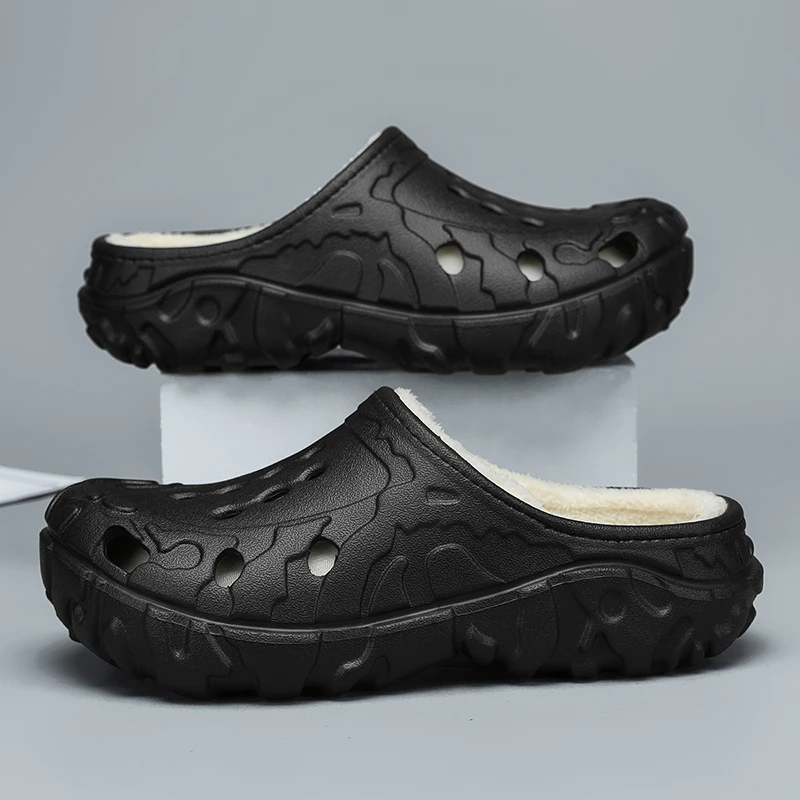 

Новые зимние мужские и женские хлопковые тапочки на хлопковой подкладке, теплые хлопковые тапочки, домашние и уличные мужские тапочки, садовая обувь