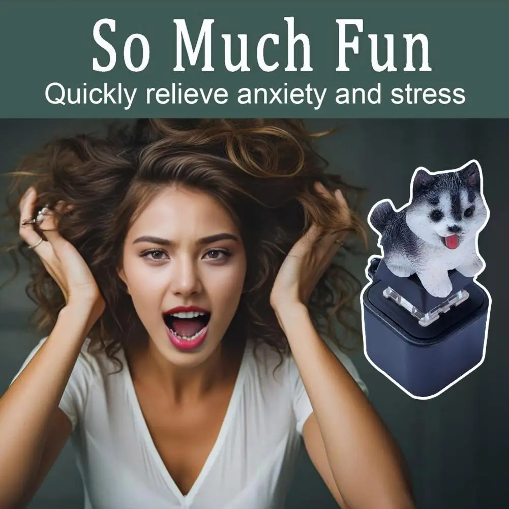 ของเล่นคลิกเกอร์คลายเครียดแบบชาร์จไฟได้ ของเล่นกดกดคลายเครียดสำหรับสุนัข พร้อมเสียงและไฟ LED สำหรับคลายความเครียดและความวิตกกังวลเพื่อการผ่อนคลาย
