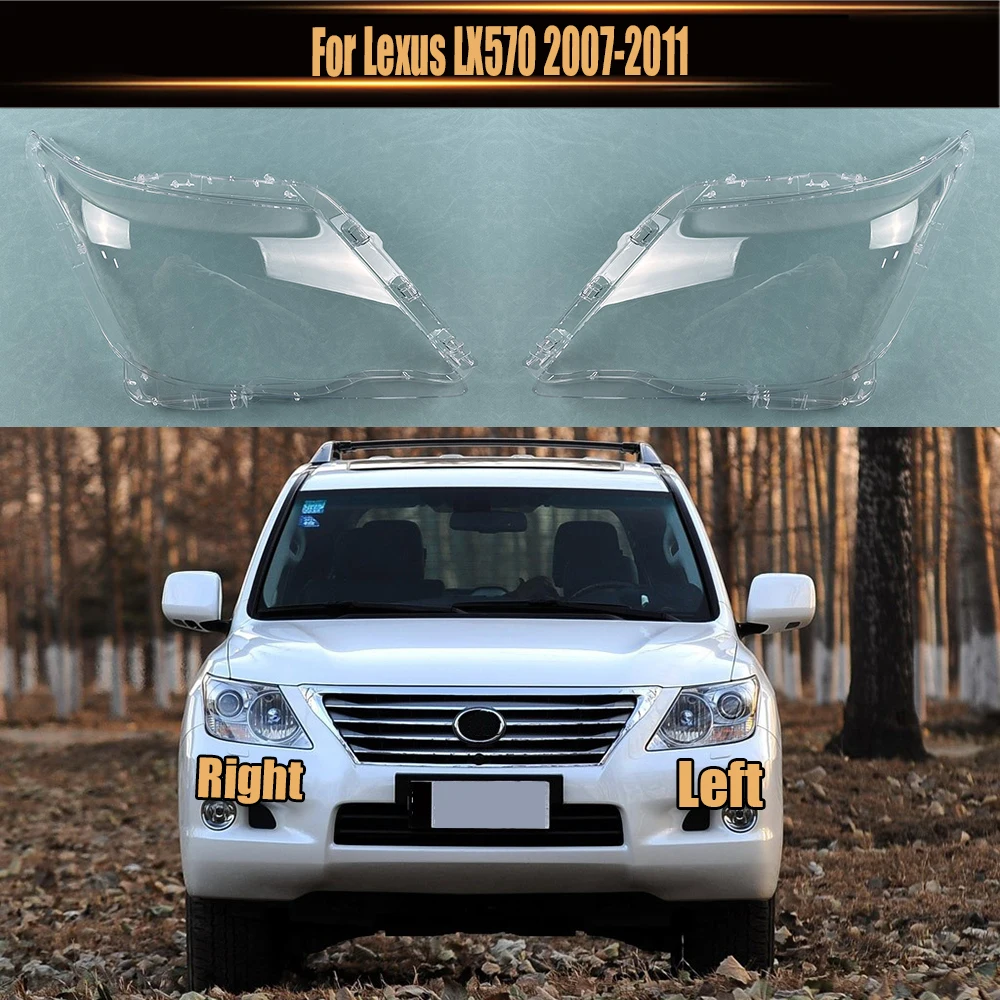 

For Lexus LX570 2007-2011 Headlamp Cover Transparent Mask Lamp Shade Headlight Shell Lens Replace The Original Lampshade