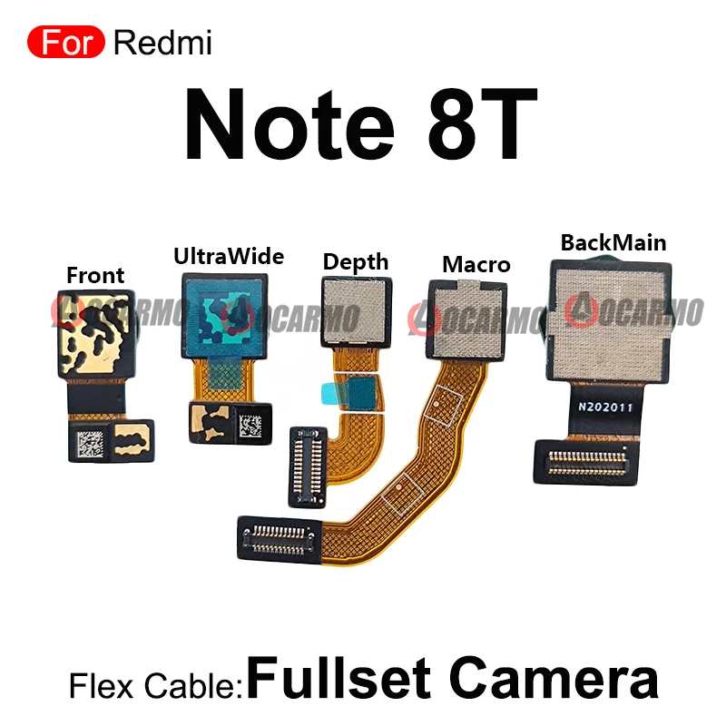 For Redmi 8T Rear Camera Back Macro+UltraWide +Macro+ Front Camera Flex Replacement Parts