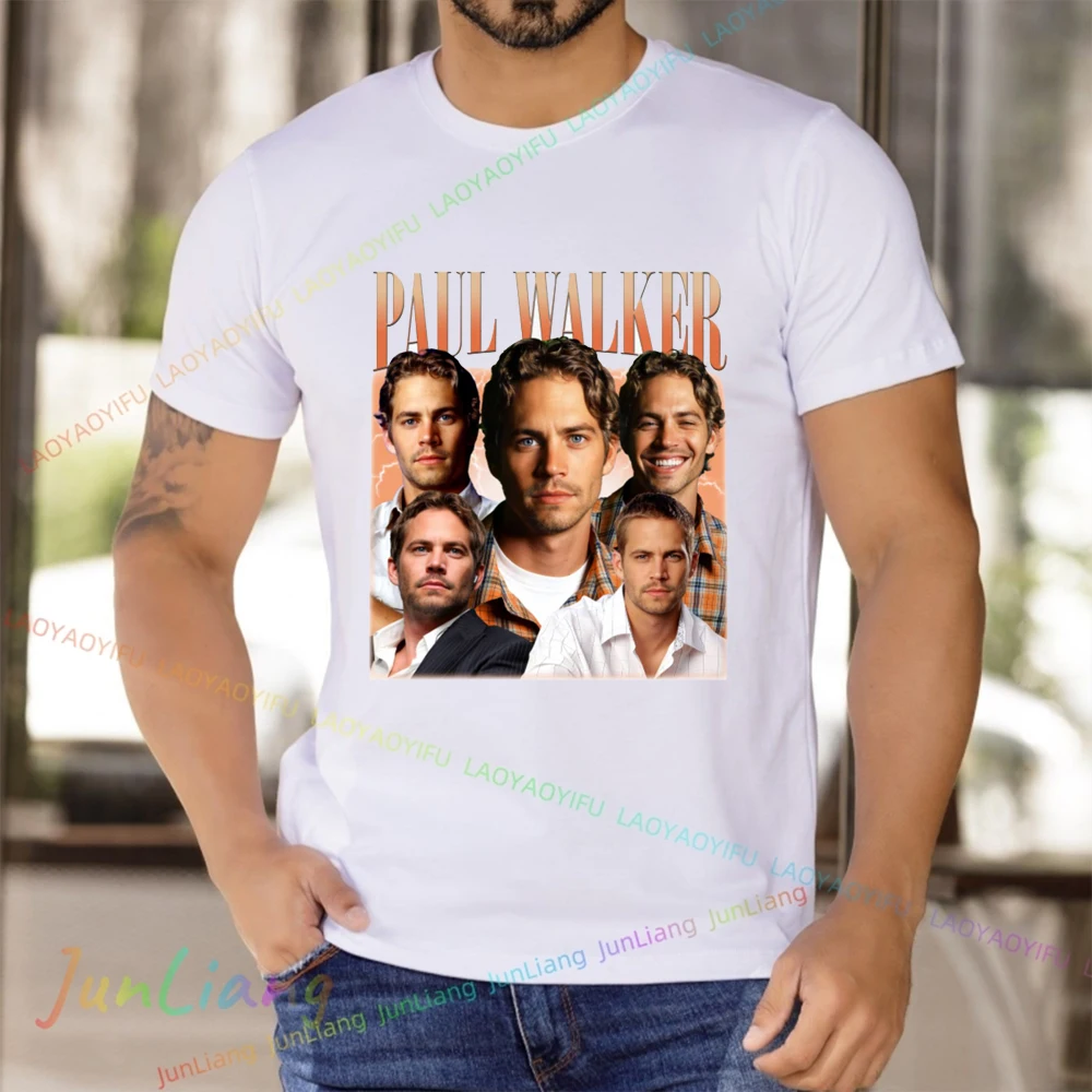 Paul Walker Women's T-shirt Fast and Furious Streetwear Retro Harajuku Y2k Clothing Tops Men Graphic Shirts Goth  Fashion Women view 6