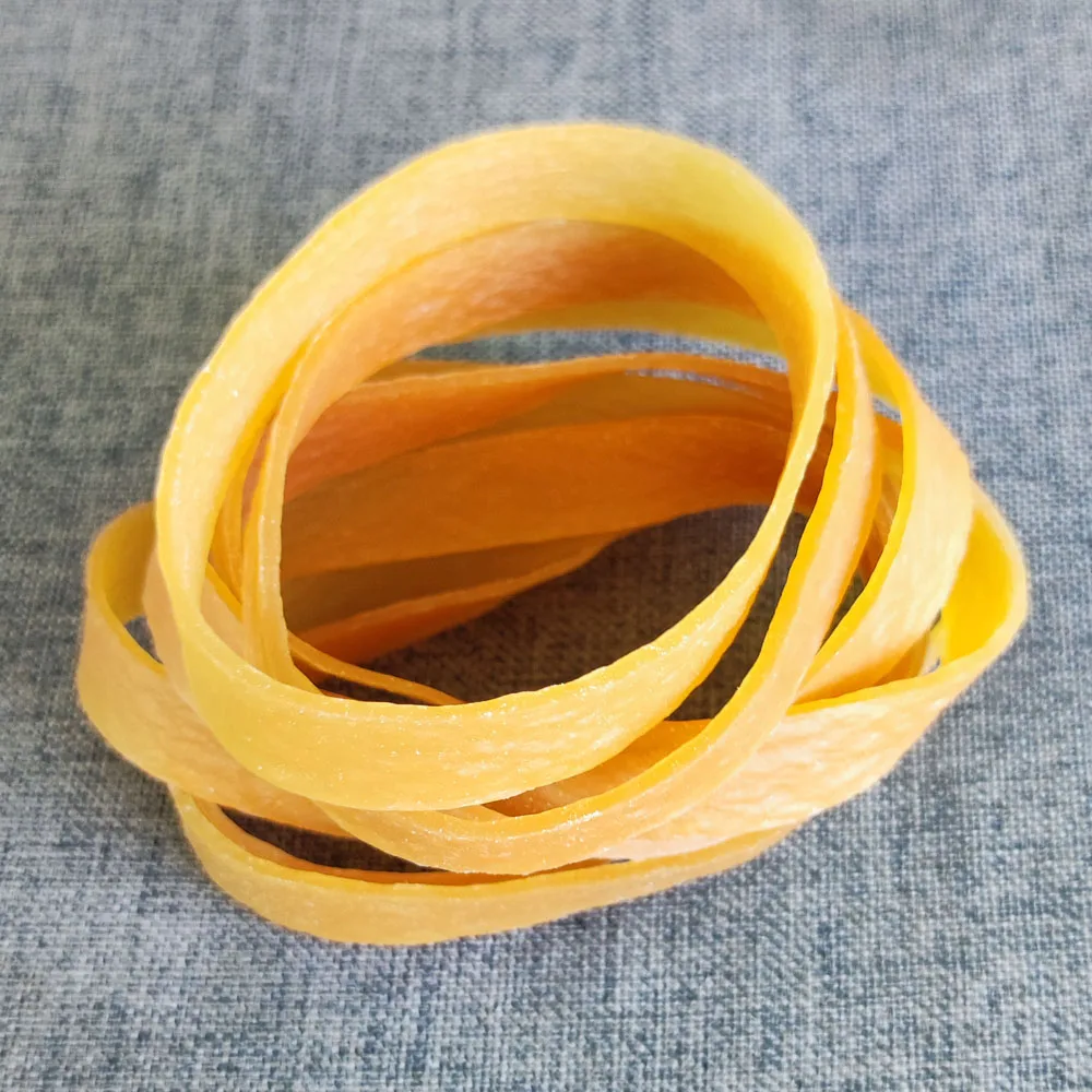 40 szt. Duże gumki recepturki 6 cm/2,4 cala, żółte elastyczne gumki do użytku domowego, kuchennego, szkolnego i biurowego, gumki do pakowania.