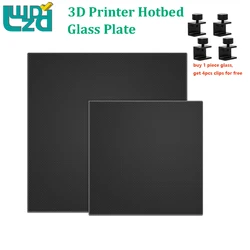 Plaque de verre de lit chauffant d'imprimante 3D, lit chauffant Ultrabase, base de plate-forme, surface de construction carrée, LatejGass pour Ender 3, CR10, KP3S, lit chaud