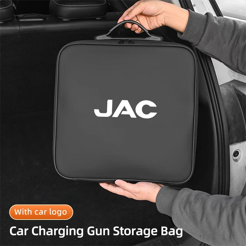 EV Car Charging Cable Storage Box Electric Vehicle Charger Cables Carry Bag For JAC J7 J3 S2 J2 JS2 T8 JS4 J5 Refine S3 S7 J4 S4