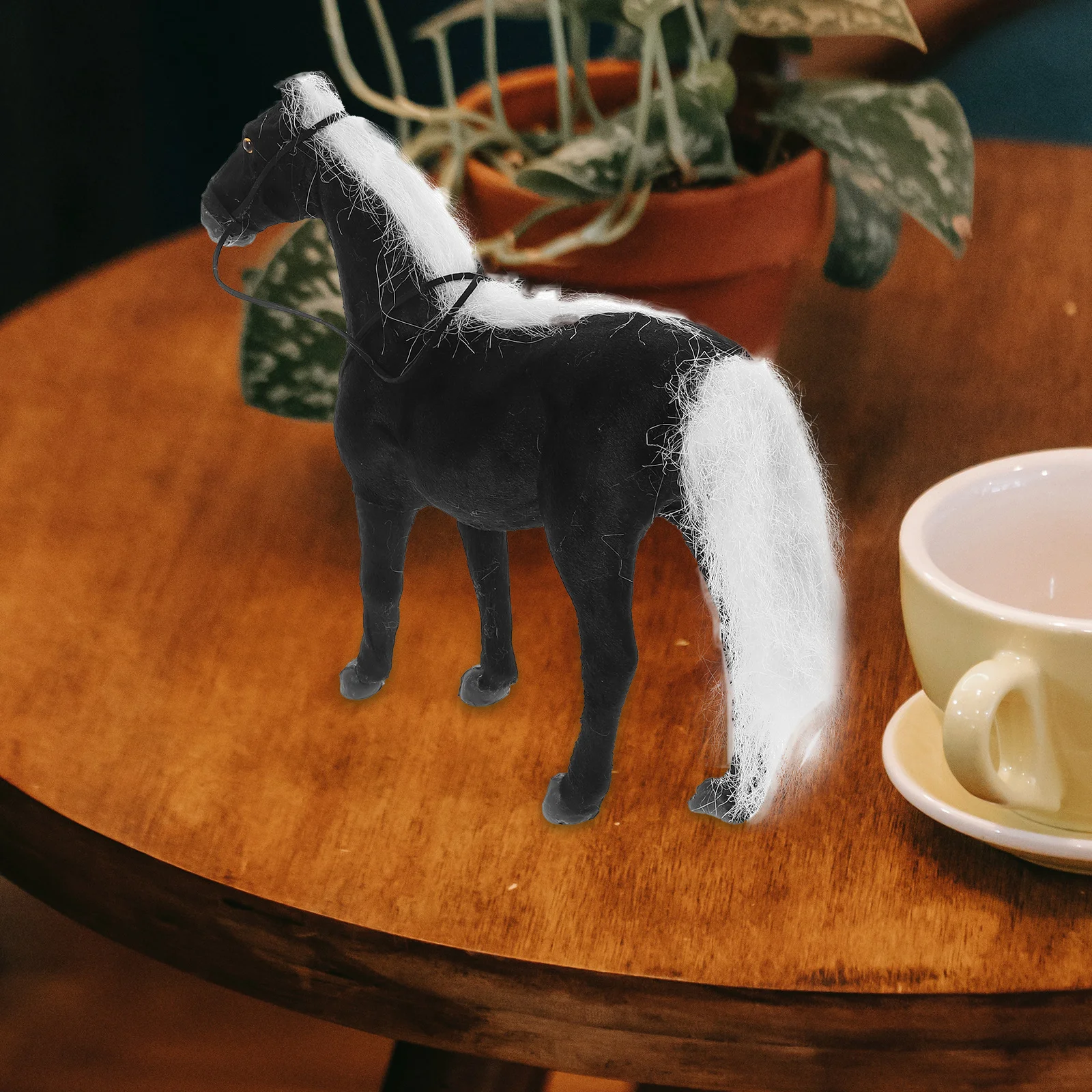

Creative Horse Cognitive Simulation Animal Statue Decorative Desktop Home Adorn Small Lifelike Plastic Horse Sculpture Party