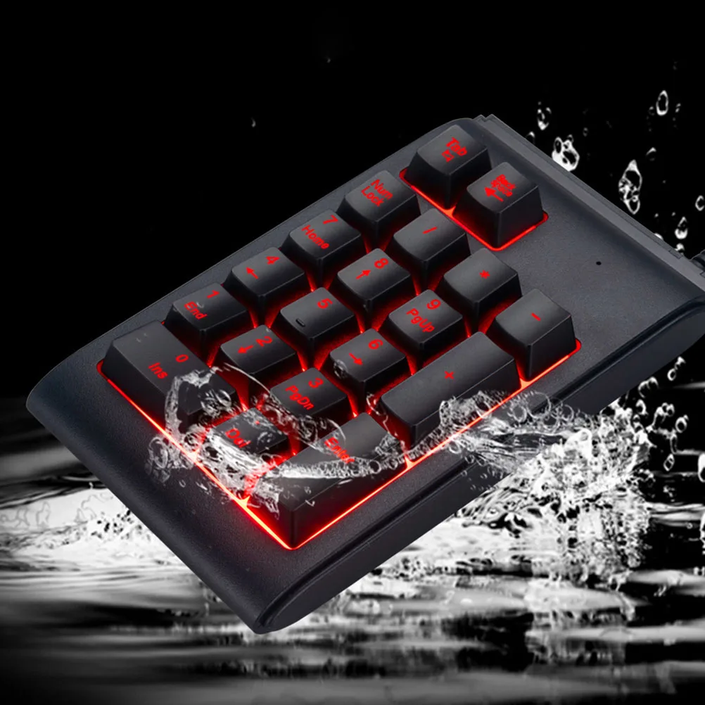

Luminous Numeric Keyboard Usb Mini Portable Laptop Keyboard Chic Design Multimedia Teaching Smooth Punk Style Computer Keypad
