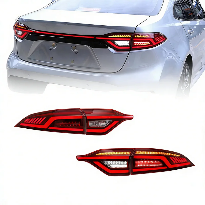 LED Tail Light Replacement Tail Lights For 2020-2024 Corolla with LED DRL Start Animation Sequence Indicator Rear Light