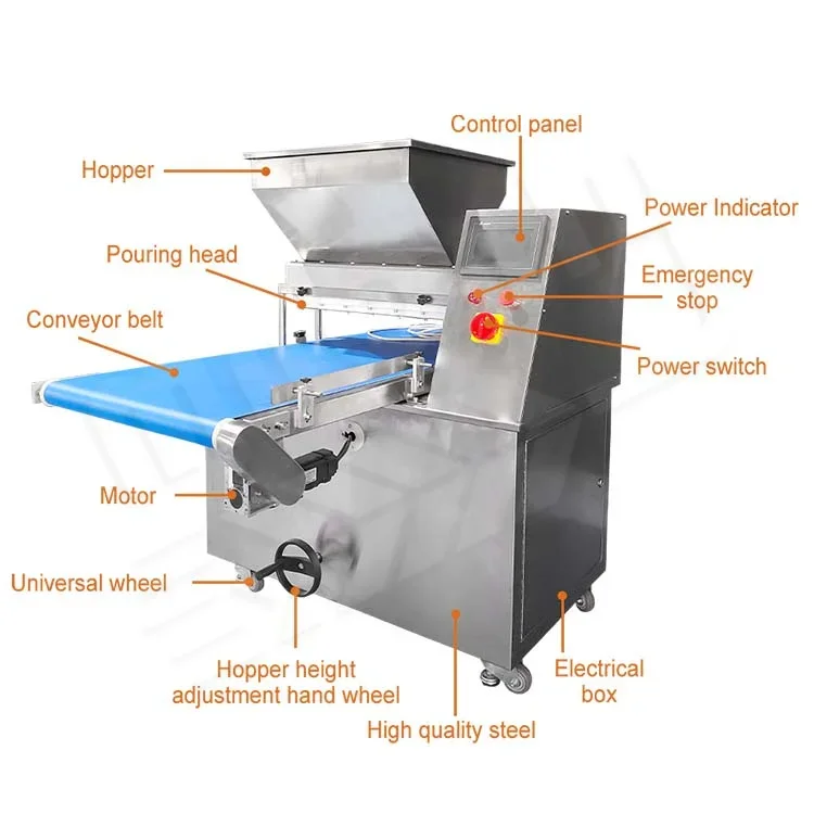 ماكينة تعبئة كب كيك كريم الكيك الأوتوماتيكية ماكينة حقن الكيك ماكينة صنع الكب كيك مع فرن