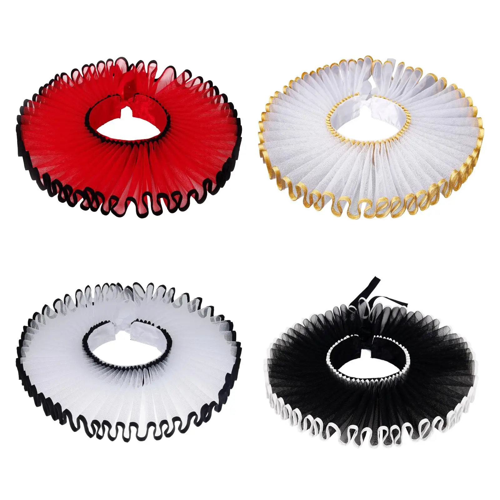 

Elizabethan Neck Ruff Decorative Costume Accessory for Festival Prop Gothic
