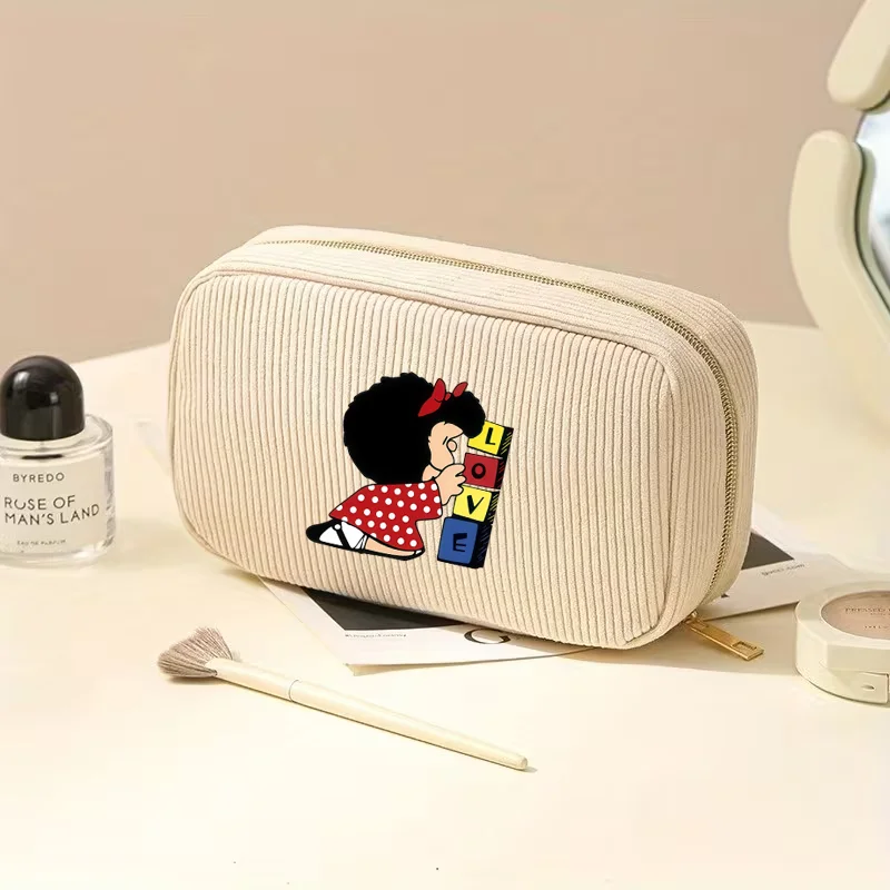 

Пушистая вельветовая бежевая косметичка для девочек, косметичка для женщин, дорожный органайзер для хранения косметики, женская сумка для стирки
