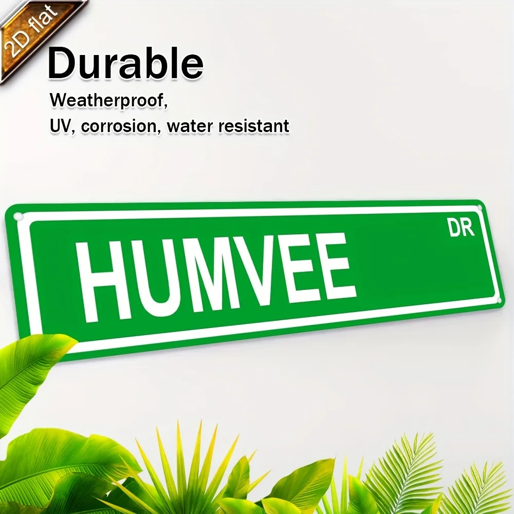 2D Flat, 1pc Vintage Green/White Aluminum Metal Wall Sign - Retro -Style Sign with 