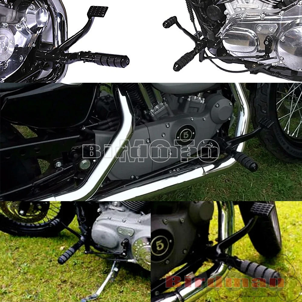 Aluminium motocyklowe kontrole przednie kompletny zestaw dźwignie łączników dla Harley Sportster XL 883 1200 2004-2013 Black/Silver