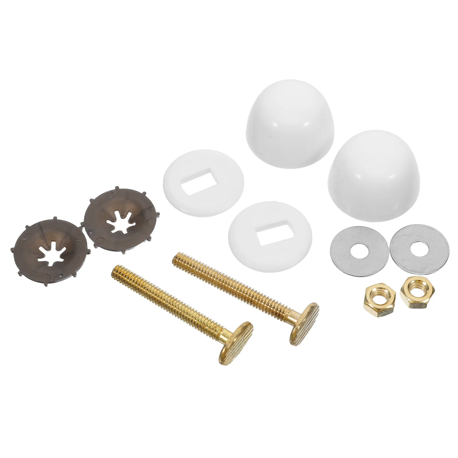 

2Sets Toilet Floor Bolts Universal Metal Seat Fixing Kit Caps Toilet Mounting Screws Repair Kit Toilets Fixing Bolts