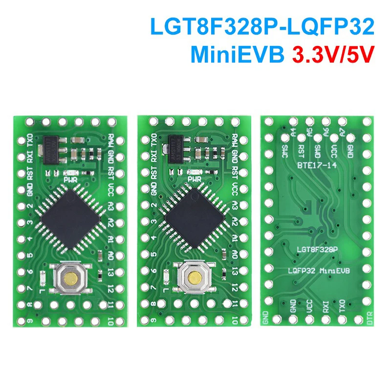 LGT8F328P LQFP32 MiniEVB 3.3V / 5V Replaces Pro Mini ATMEGA328P Fully Compatible For Arduino USE HT42B534-1 Driver