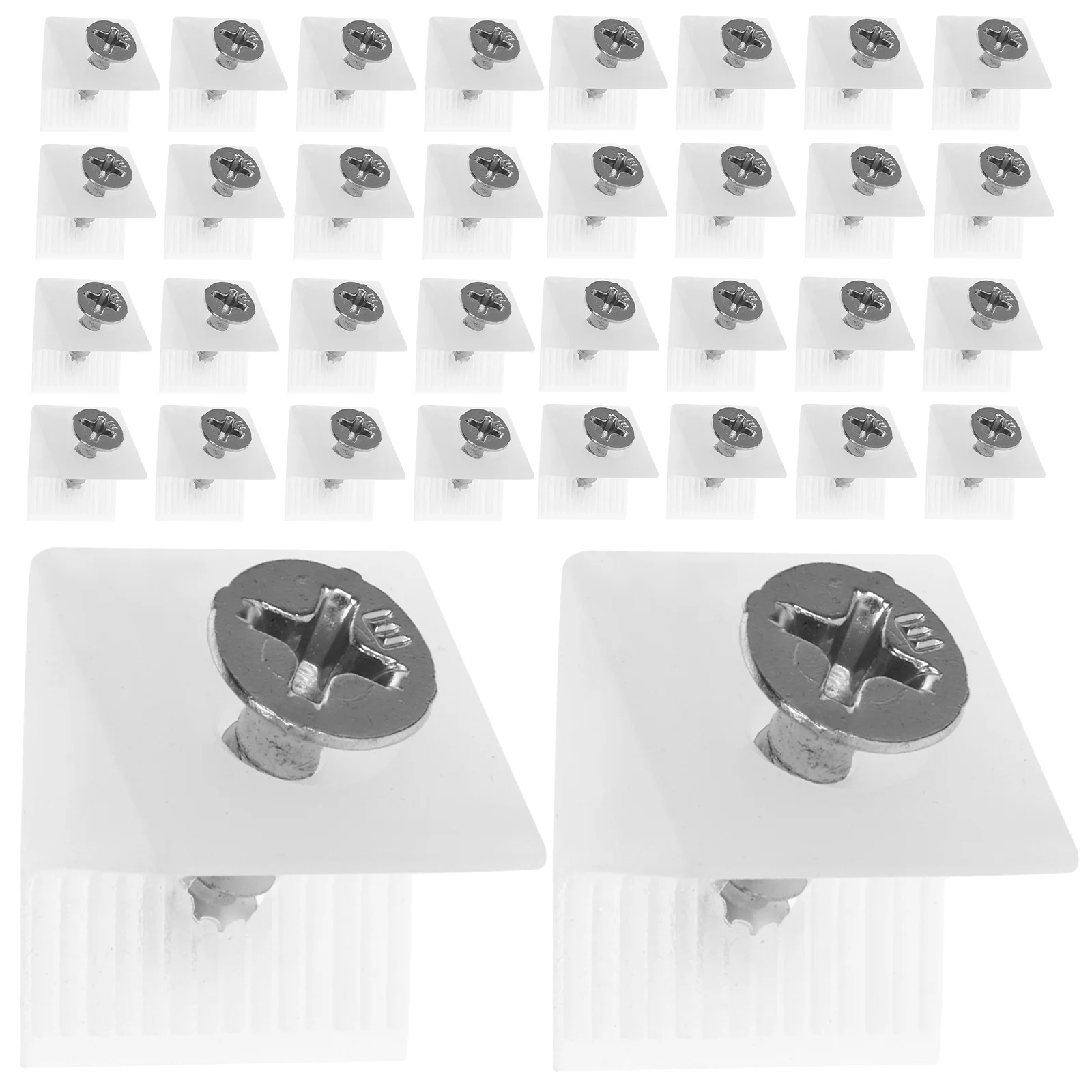 

50pcs Drawer Support Wedges Plastic Fix Sagging Drawer Bottoms Screws Included Durable Install Furniture Repair Kit