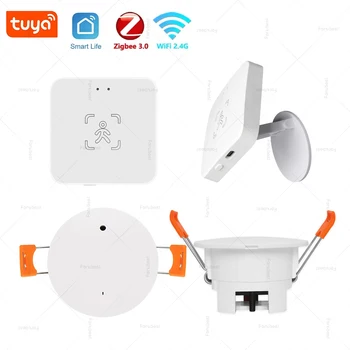 Tuya WiFi /Zigbee insan varlığı dedektörü akıllı insan vücudu PIR sensörü MmWave Radar dedektörü mikrodalga hareket sensörleri 24G