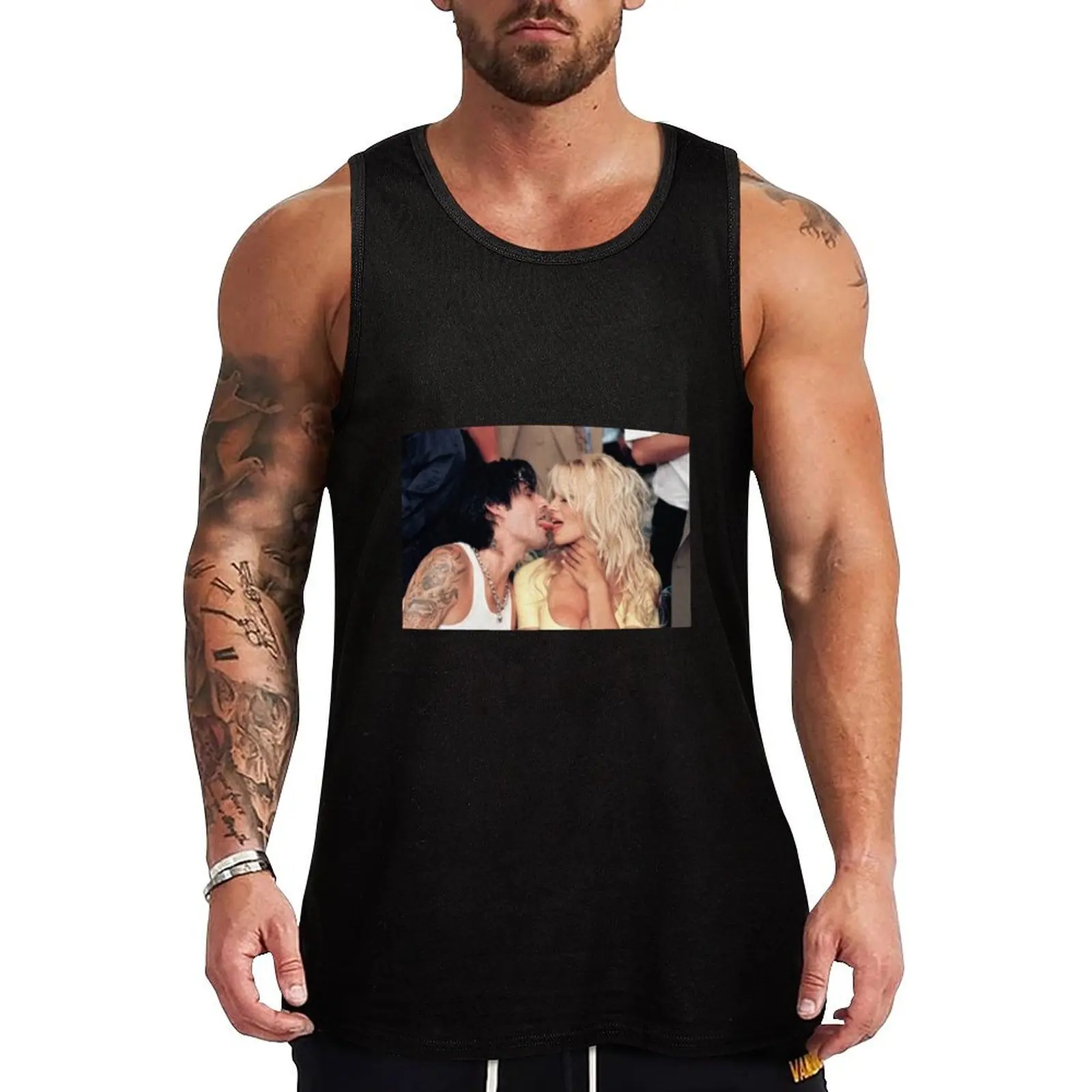 Pamela Anderson and Tommy Lee Tank Top Trendy Print Tank Top Fashion Graphic Sleeveless Top