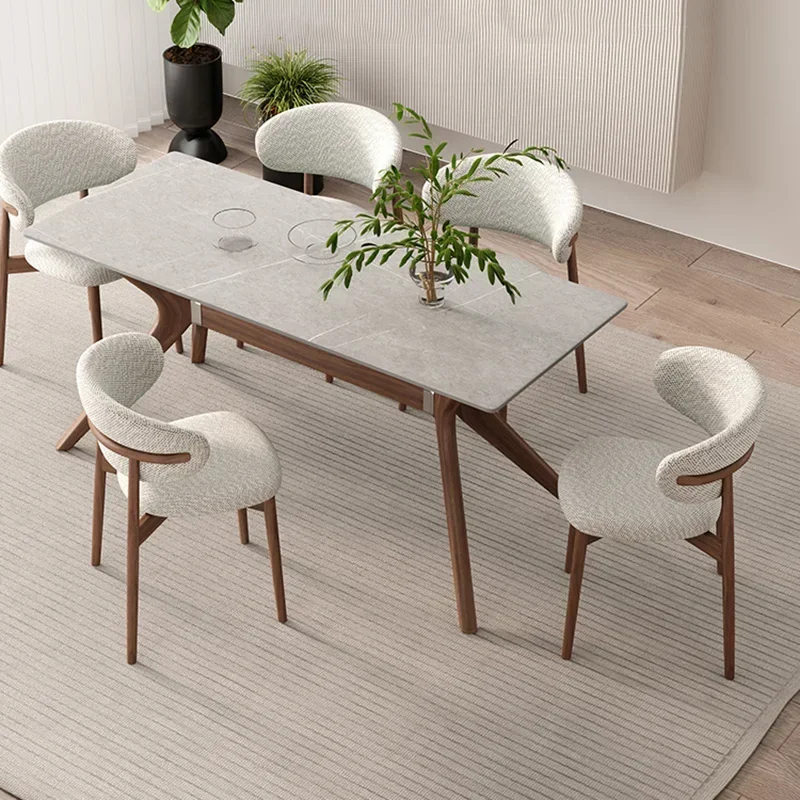 Small Wood Table Coffee Conference Luxury Modern Dinner Dining Table Set Restaurant Center Desk Mesa Garden Furniture Sets