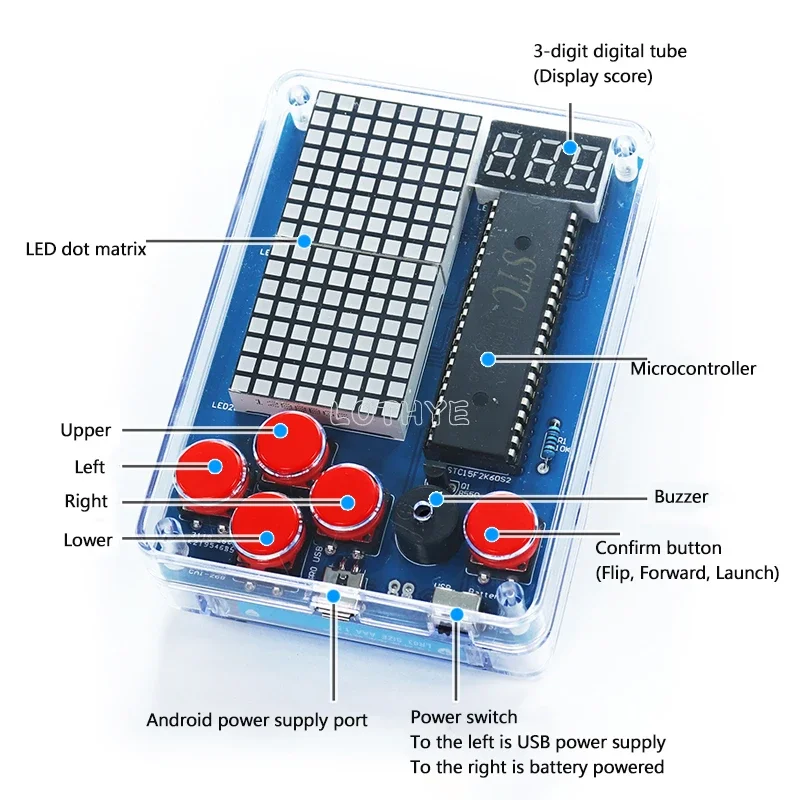 DIY Game Kit Retro Classic Electronic Production Kit Soldering Welding Tranning Set Snake Plane Racing Mini Pixel Game Console