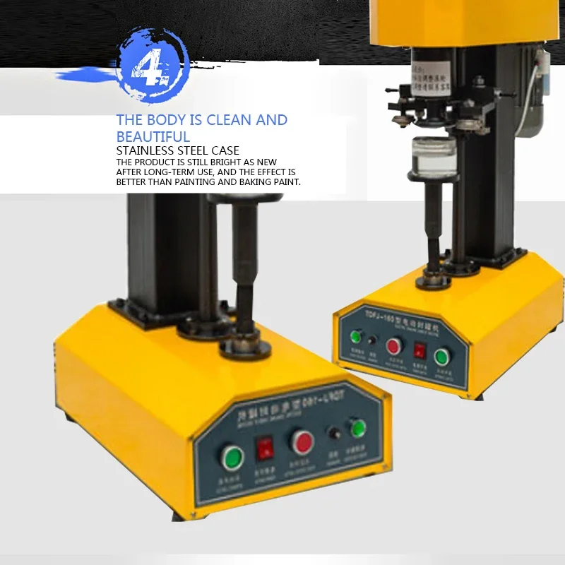 TDFJ-160 máquina comercial completamente automática para sellar latas de frutas secas, procesamiento de dulces, aperitivos, máquina taponadora de latas de papel, 220V, 370W