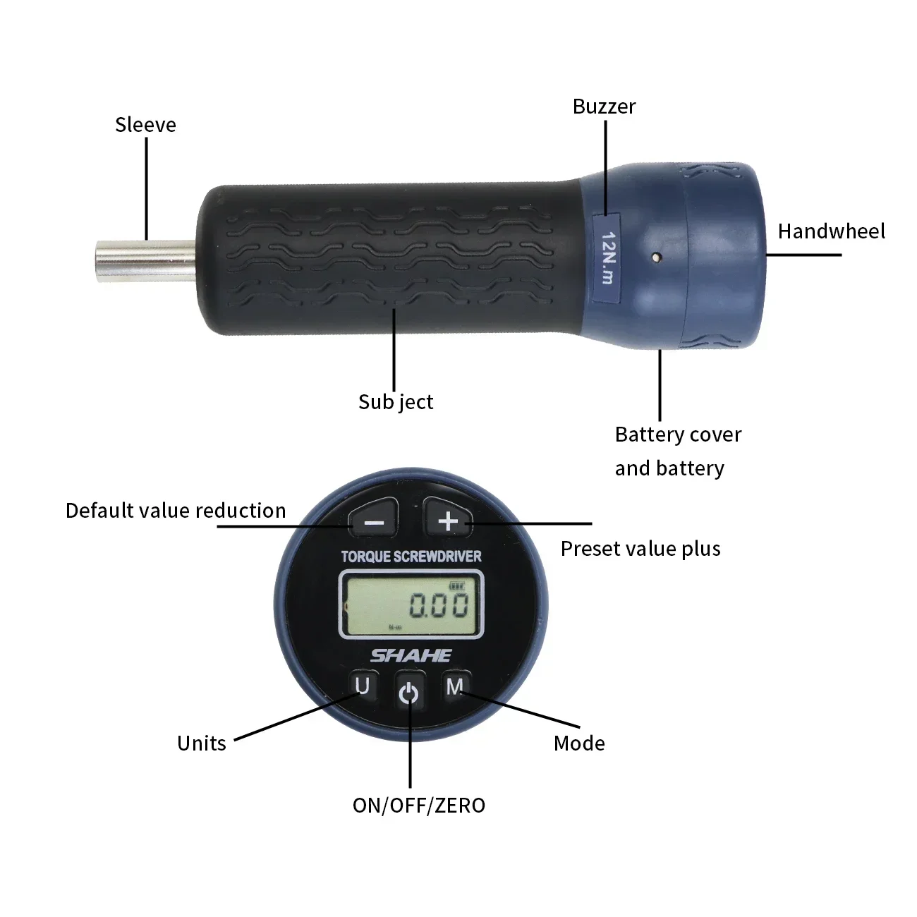 SHAHE Digital Torque Screwdriver,1/4\