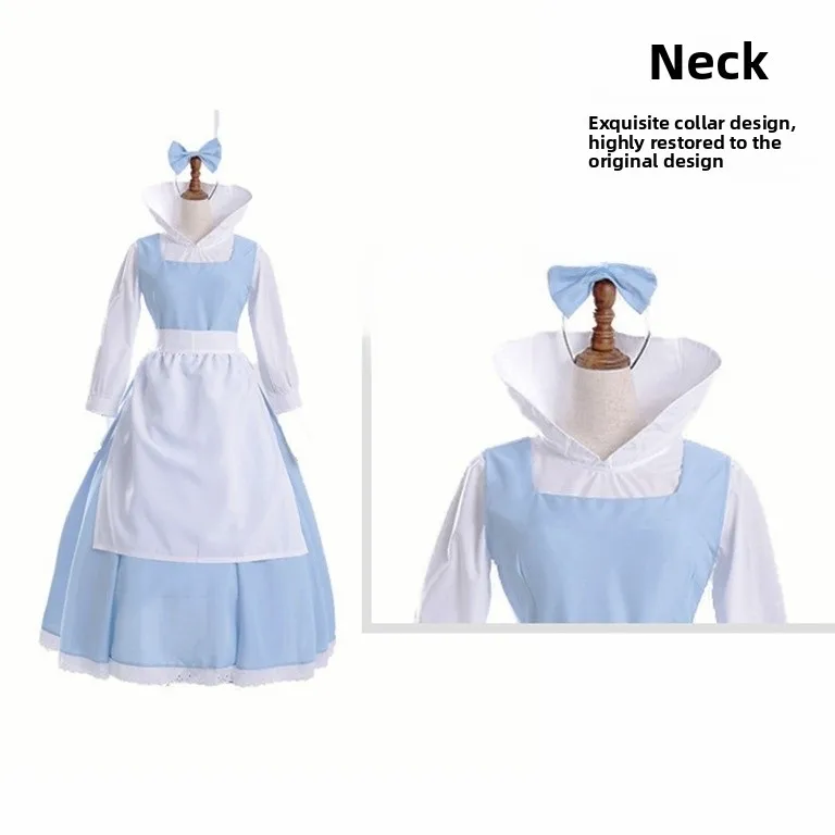 

Beau And the Beast Belle Maid Costume Cosplay Outfit Princ Performance loween Lolita Costume Fem Waitr Suit