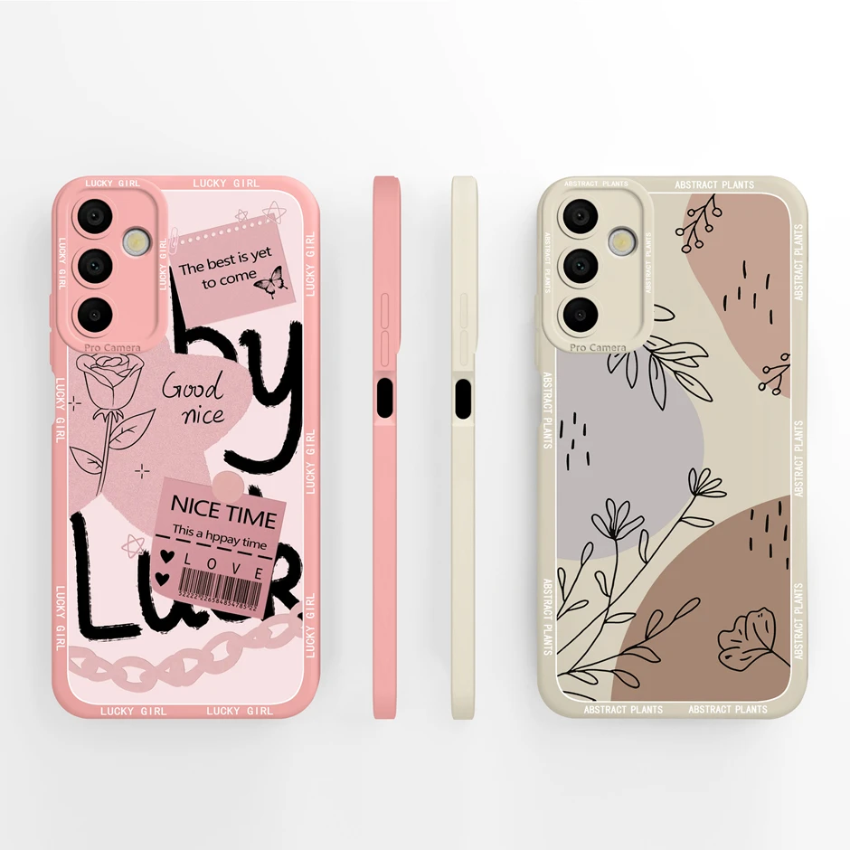 Phone Case For Samsung Galaxy A15 Casing Lovely Cartoons Style Liquid Silicone Back Cover For GalaxyA15 Advanced Sense Funda