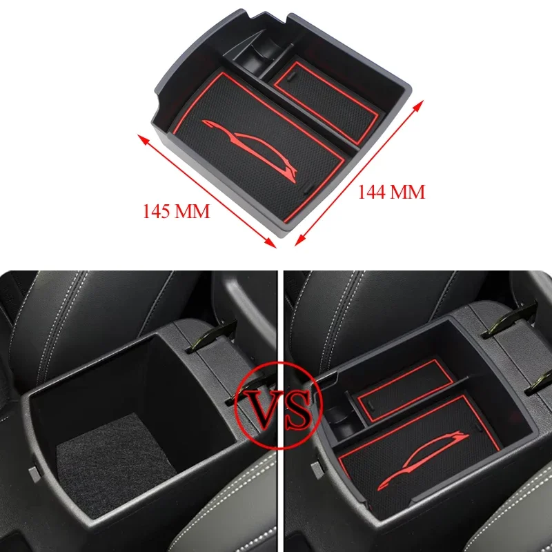 ABS Car Armrest Box Storage Center Console Trays for Hyundai Kona Encino 2017-2023 car accessories