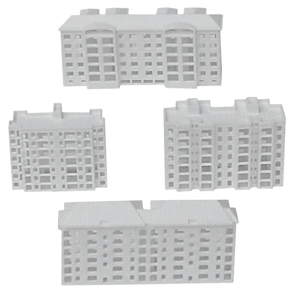 

4 Pcs Architectural Model Miniature House Building Blocks Apartment Scale Buildings 760X350X210CM Plastic Playing Props