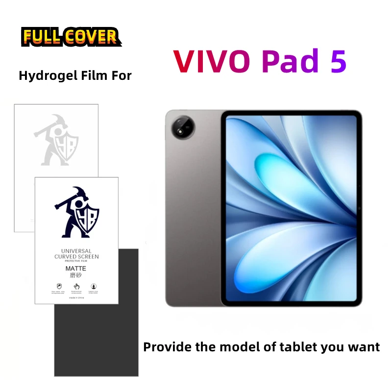 

2pcs Matte Tablets Hydrogel Film For VIVO Pad 5 HD Screen Protector For VIVO Pad 5 Anti Spy Protective Film
