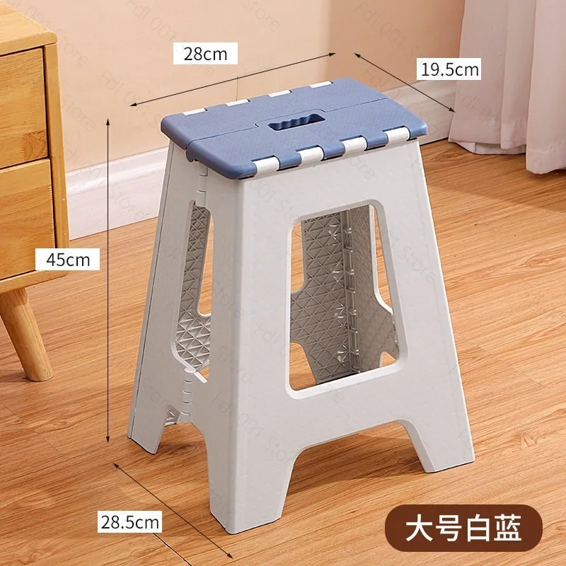 

Folding Stool | Portable Outdoor Portable Adult High Stool (Thickened Plastic, for Home Dining/Bathroom – Small Bench)