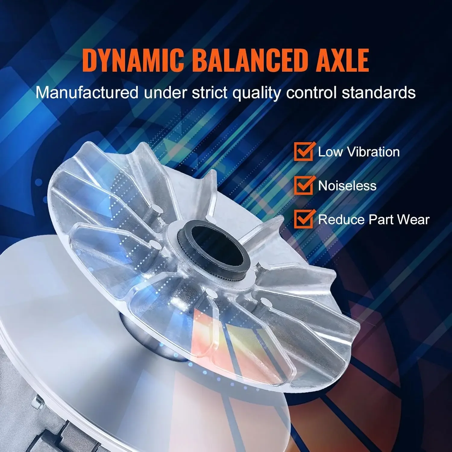 Primary Drive Clutch Fits for Polaris RZR 1000 2014-2023, Drive Clutch Assembly 1.24" Bore with Weights and Spring