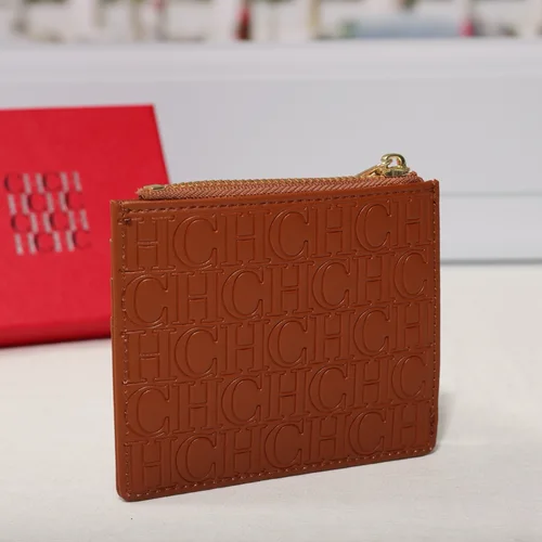 Imagen 2 del producto Carolina Herrera Cartera de mujer Cartera corta premium de inspiración retro de moda con cremallera y estampado de letras