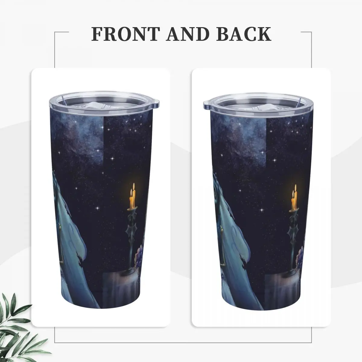 Corpse Bride Halloween Movies Insulated Tumbler with Straws Horror Vacuum Thermal Mug Office Home Thermos Bottle Cups 20oz