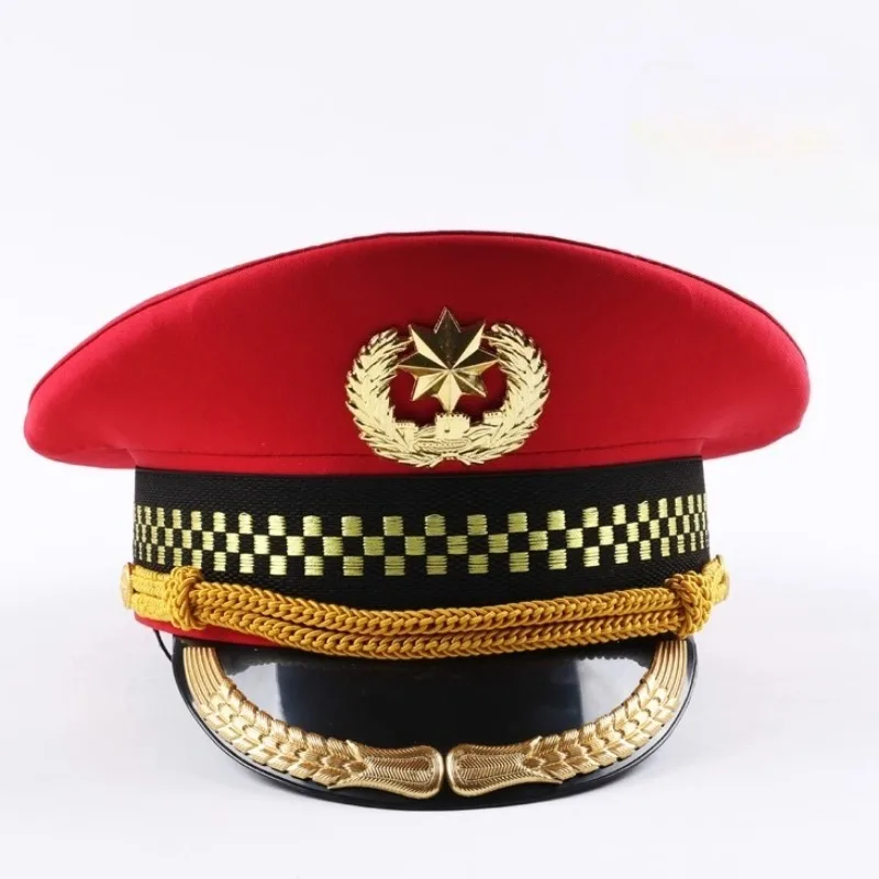 New Army Green Hats for Adult Stage Cosplay Performance Cap Women Security Hat Men
