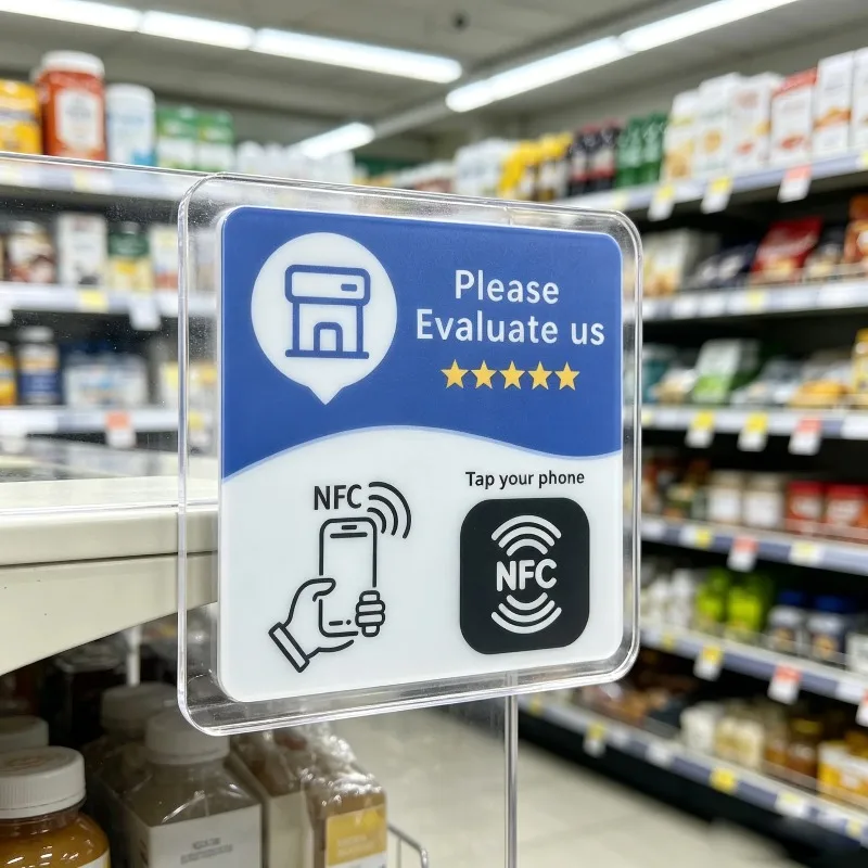 NFC 215 Programmable QR Code Review Card Workstation NFC supports writing Google review cards and can be easily pasted.