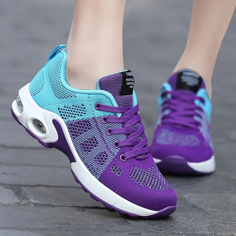 

Fashion Women Walking Shoes Size 35-42 Casual Sneaker Breathable Air Cushion Mesh Running Sneaker Shock Absorption Autumn Spring