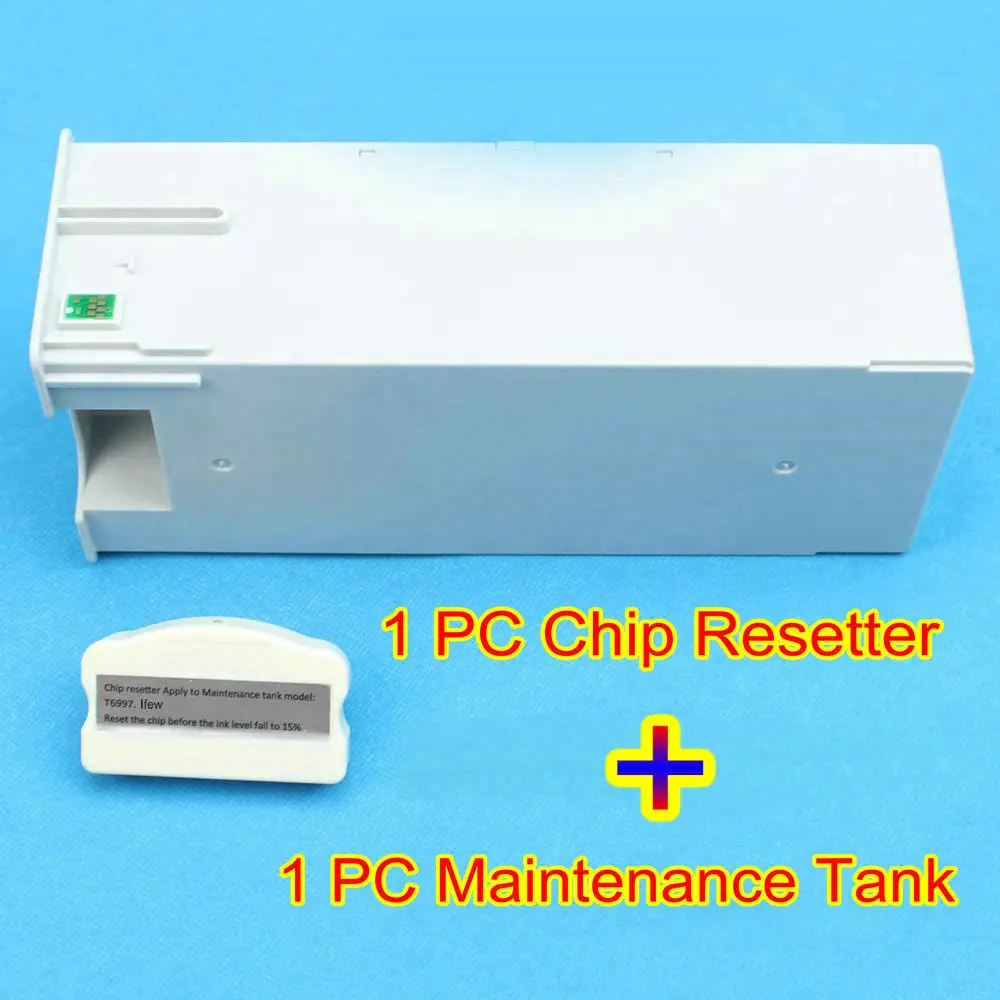 T6997 Waste Ink Box T6997 Maintenance Tank Chip Resetter 2 in 1 Set for Epson SC P6000 P7000 P8000 P9000 T3400 T5400 P7500 P9500