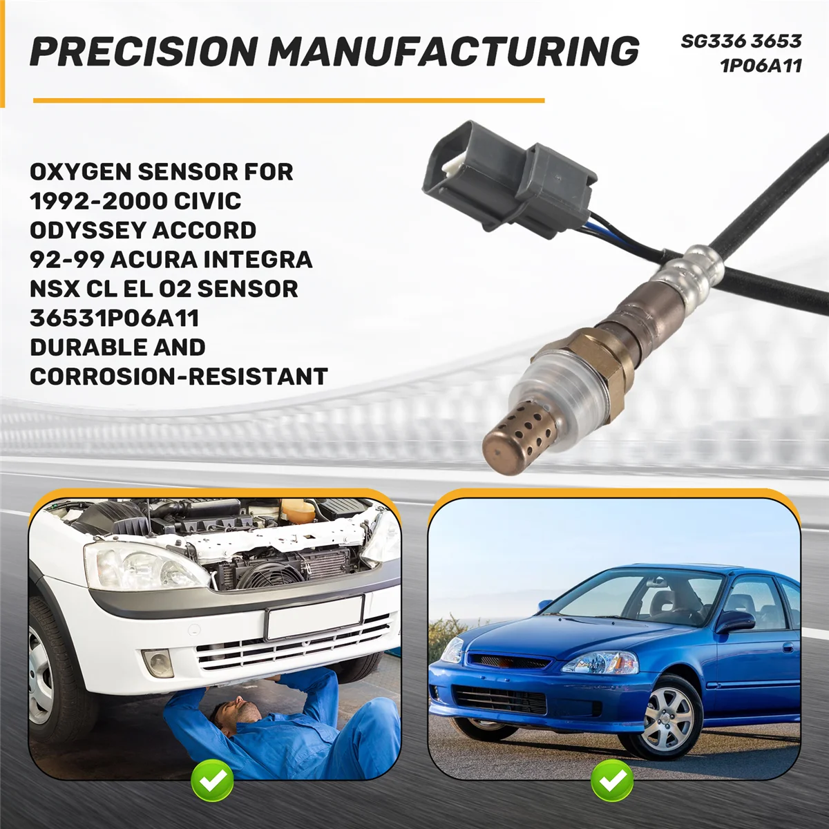 

NEW ARRIVAL en Sensor for 1992-2000 Honda Civic Odyssey Accord 92-99 Acura Integra NSX CL EL O2 Sensor 36531P06A