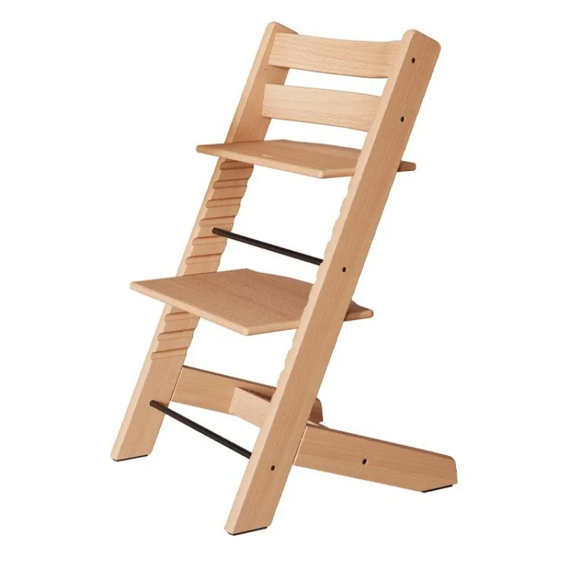 

Children's growth beech dining chair multi-functional eating solid wood lifting chair practical goods