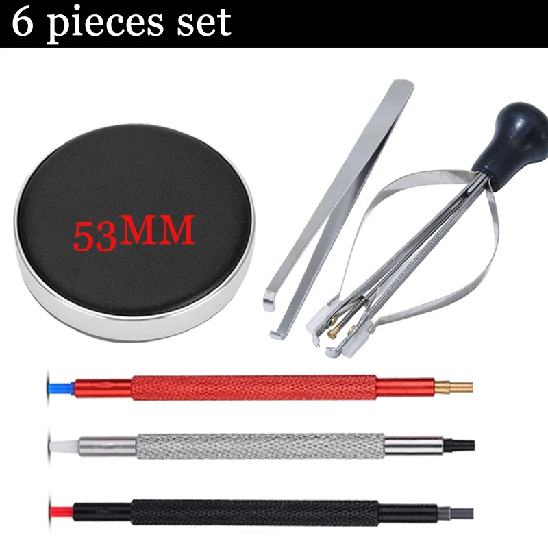 BOXUEQI 3/5/6/9PCS Uhr Hand Presser Drücker Fitting Set Kit Uhrmacher Uhr Reparatur Tool Kit doppelseitige Nadel Stift Und Nadel Set 6