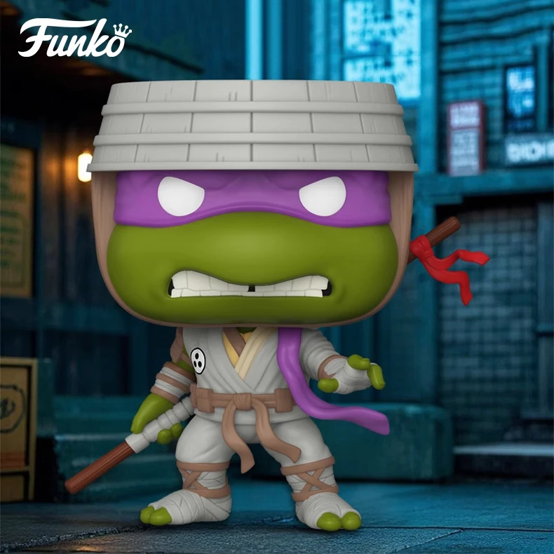 Edición genuina FUNKO POP Tortugas Ninja mutantes adolescentes: Donatello Anime decoración de escritorio ornamento modelo juguetes modelo coleccionable