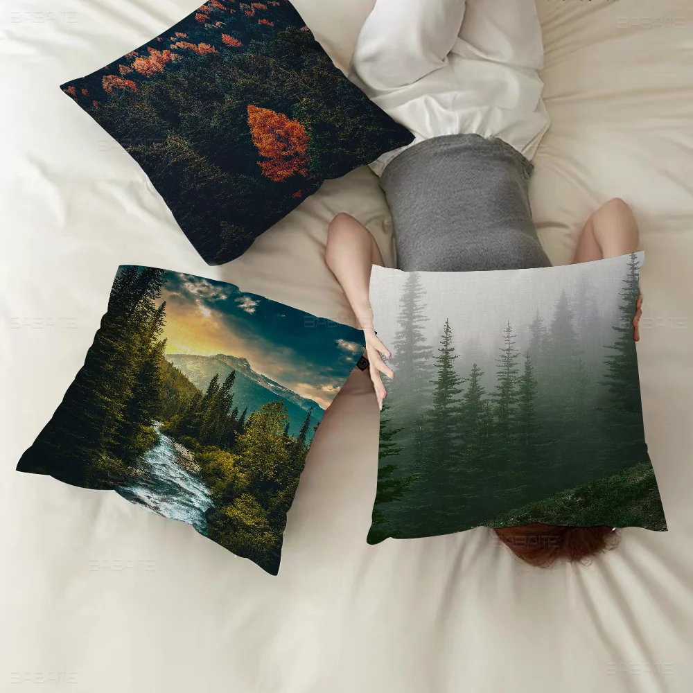 

Forest Natrue Pillow Gift Home Office Decoration Bedroom Sofa Car Cushion Cover Case 45x45