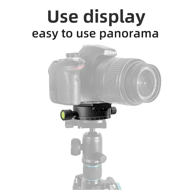 Panoramic Rotating Quick Release Plate Clamp Seat Tripod Gimbal Universal Clip Seat DSLR Camera Photography Quick Release Base