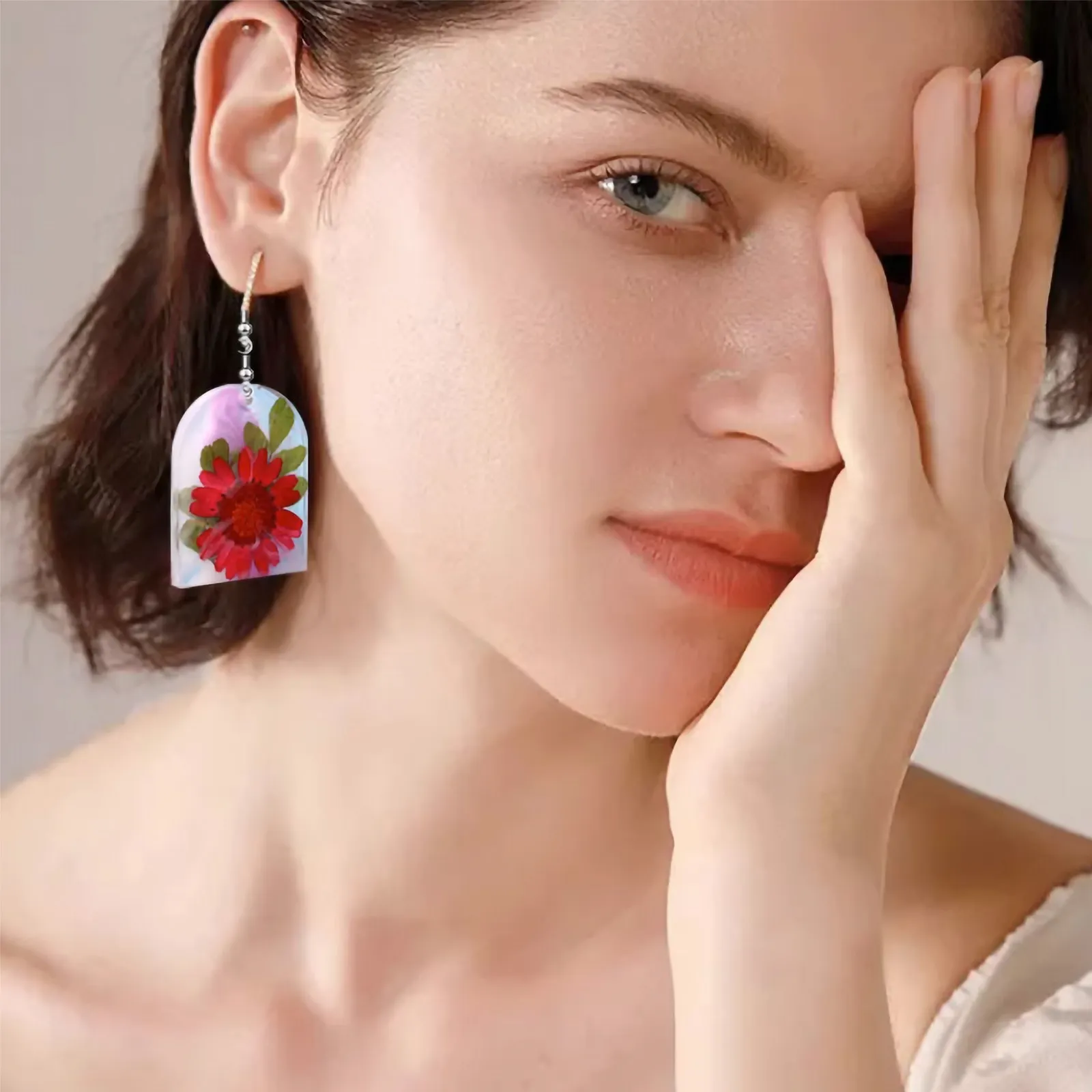 

Набор из 6 силиконовых форм для серег и подвесок для изготовления украшений своими руками: гибкие, легко извлекаемые из формы, прочные, не деформирующиеся, для творчества