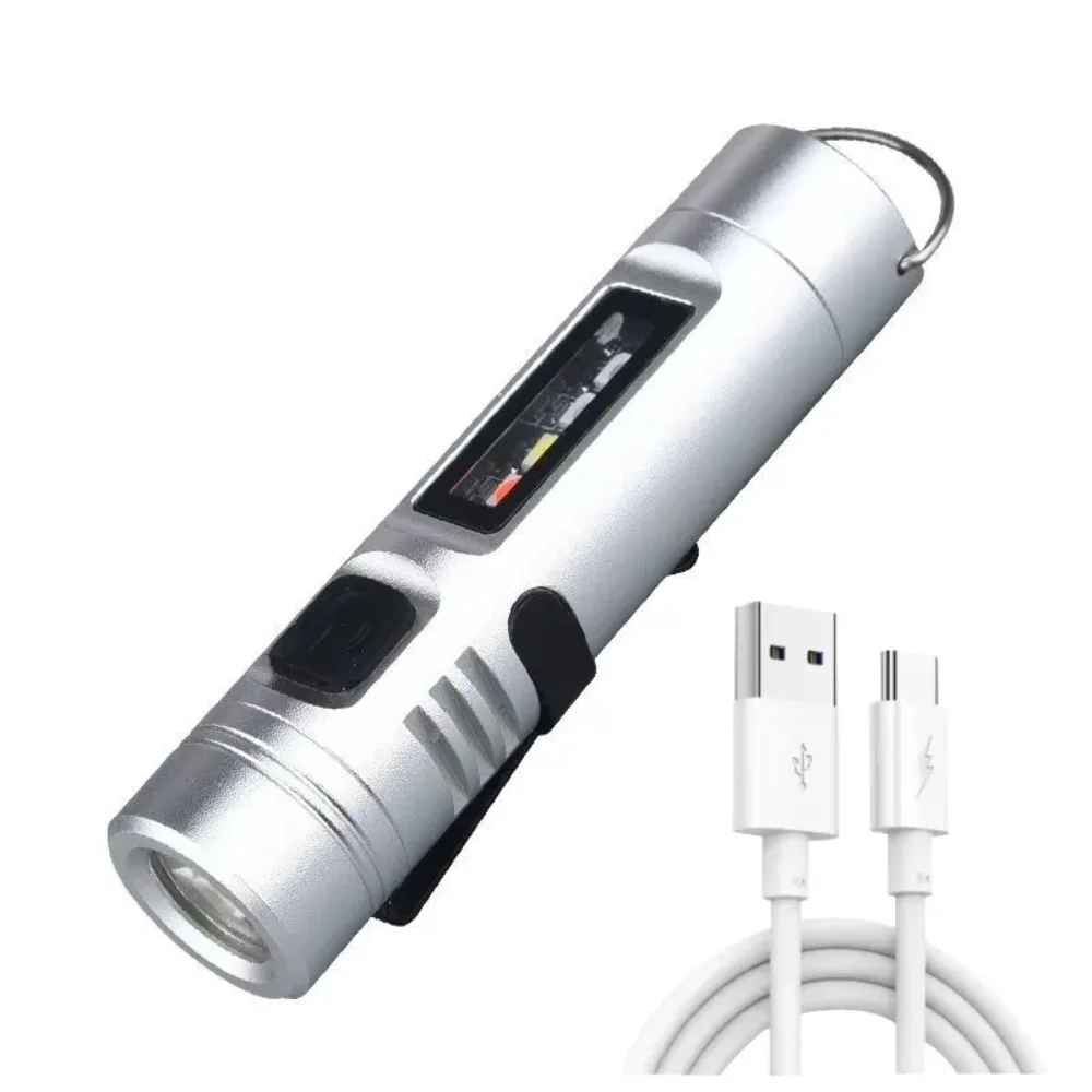 Portable Pen Clip Flashlight COB Side Light Flashlight with Strong Magnet for Outdoor Emergency Lighting Night Exploration