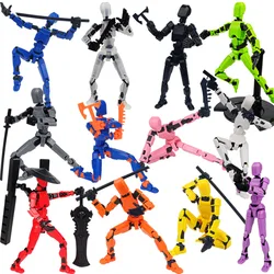 1-10pcs 3D Multi Jointed Dolls Assembly Movable Shapeshift Robot Creative Printed Mannequin Dummy Action Model Toy Children Gift