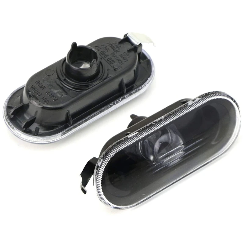 2Pcs Car Side Marker Turn Signal Warning Light Black Lamp Cover for MK4 Golf Jetta Bora,B5/B5.5 Passat,Beetle