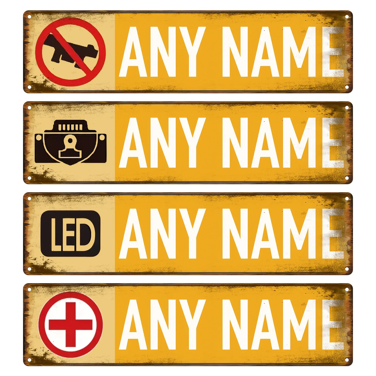1pc [2D Flat] Customized Personalized Aluminum Vintage Sign 40×10cm Multi Scene Wall Decor, Decorative Use Only